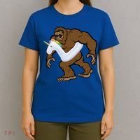 Pool Party Bigfoot Unicorn Float  Sasquatch T-Shirt thumb 4