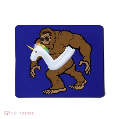 Pool Party Bigfoot Unicorn Float  Sasquatch Mousepad