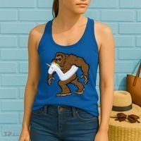 Pool Party Bigfoot Unicorn Float  Sasquatch Women's Tank Top thumb 2