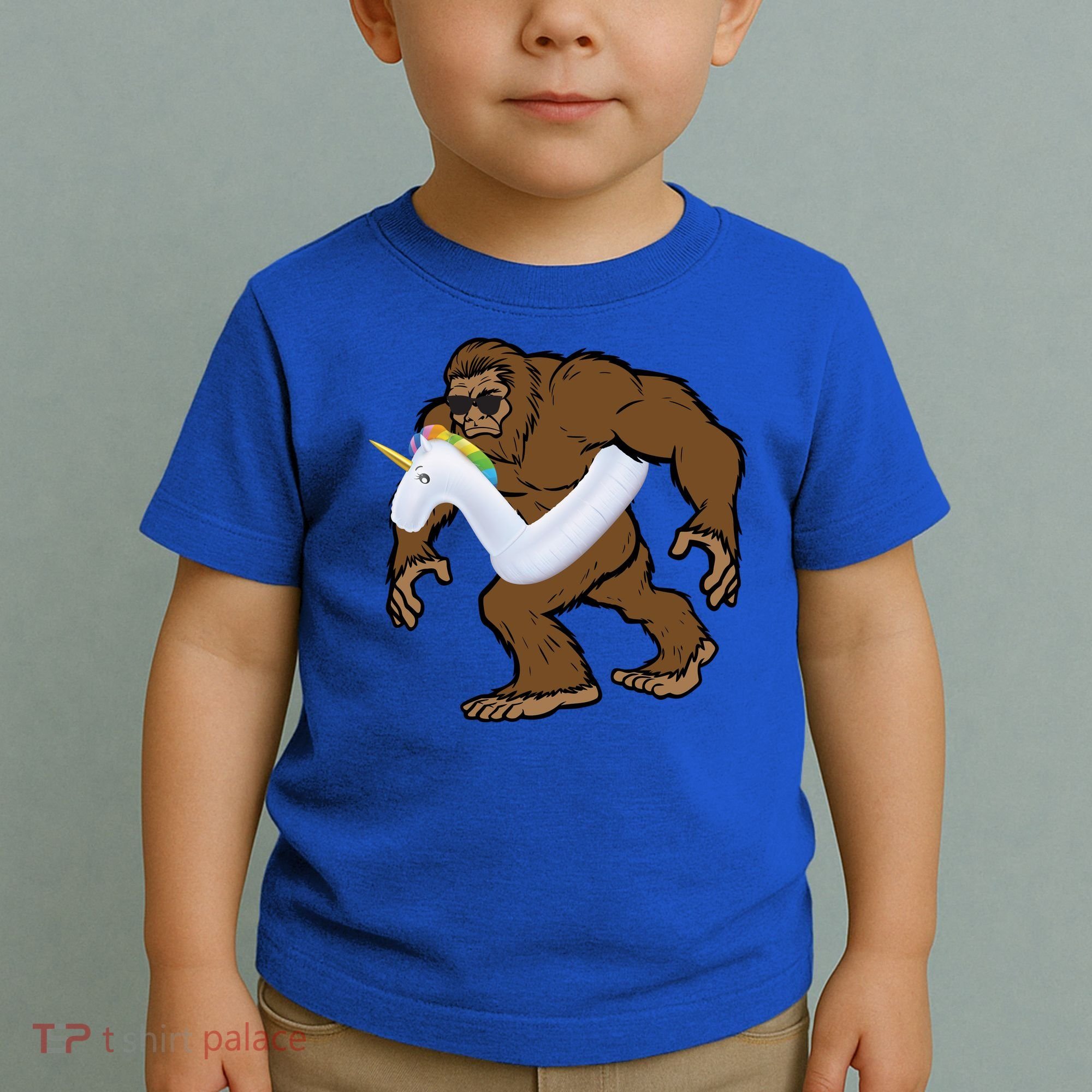 Pool Party Bigfoot Unicorn Float  Sasquatch Toddler T-Shirt