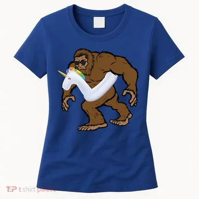 Pool Party Bigfoot Unicorn Float Sasquatch Women's T-Shirt