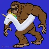 Pool Party Bigfoot Unicorn Float  Sasquatch Women's T-Shirt thumb 6