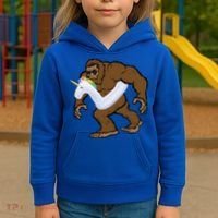 Pool Party Bigfoot Unicorn Float  Sasquatch Kids Hoodie thumb 3