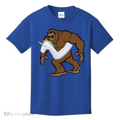 Pool Party Bigfoot Unicorn Float  Sasquatch Kids T-Shirt