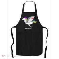 Pool Party Funny Shark in Unicorn Float Apron thumb 0