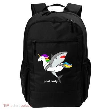 Pool Party Funny Shark in Unicorn Float Backpack