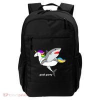 Pool Party Funny Shark in Unicorn Float Backpack thumb 0