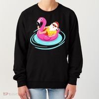 Pool Party Santa Christmas in July Women's Sweatshirt thumb 0