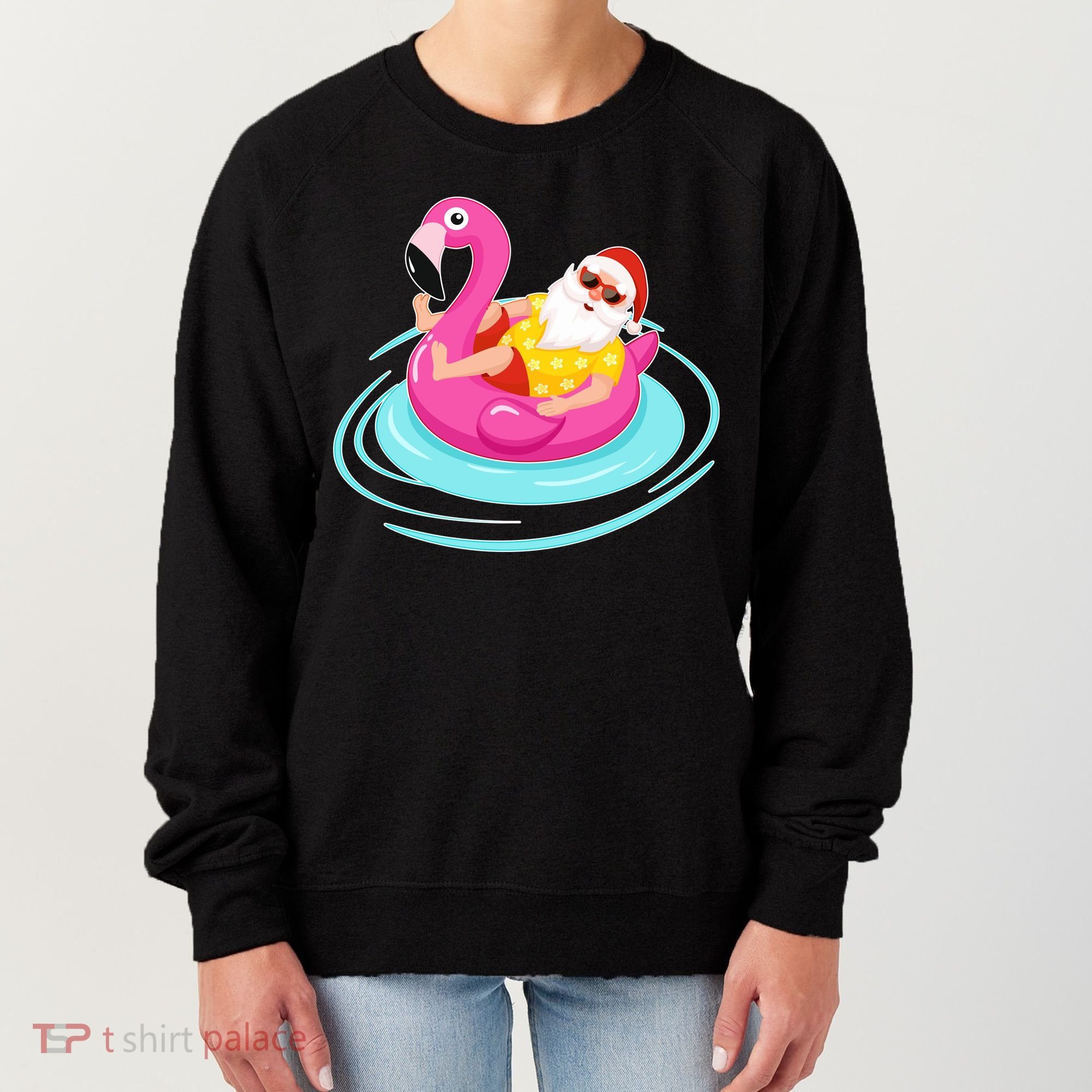 Pool Party Santa Christmas in July Women's Sweatshirt