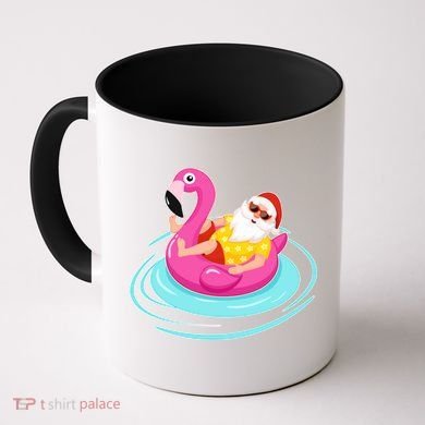 Pool Party Santa Christmas in July Coffee Mug