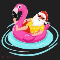 Pool Party Santa Christmas in July Beanie thumb 2