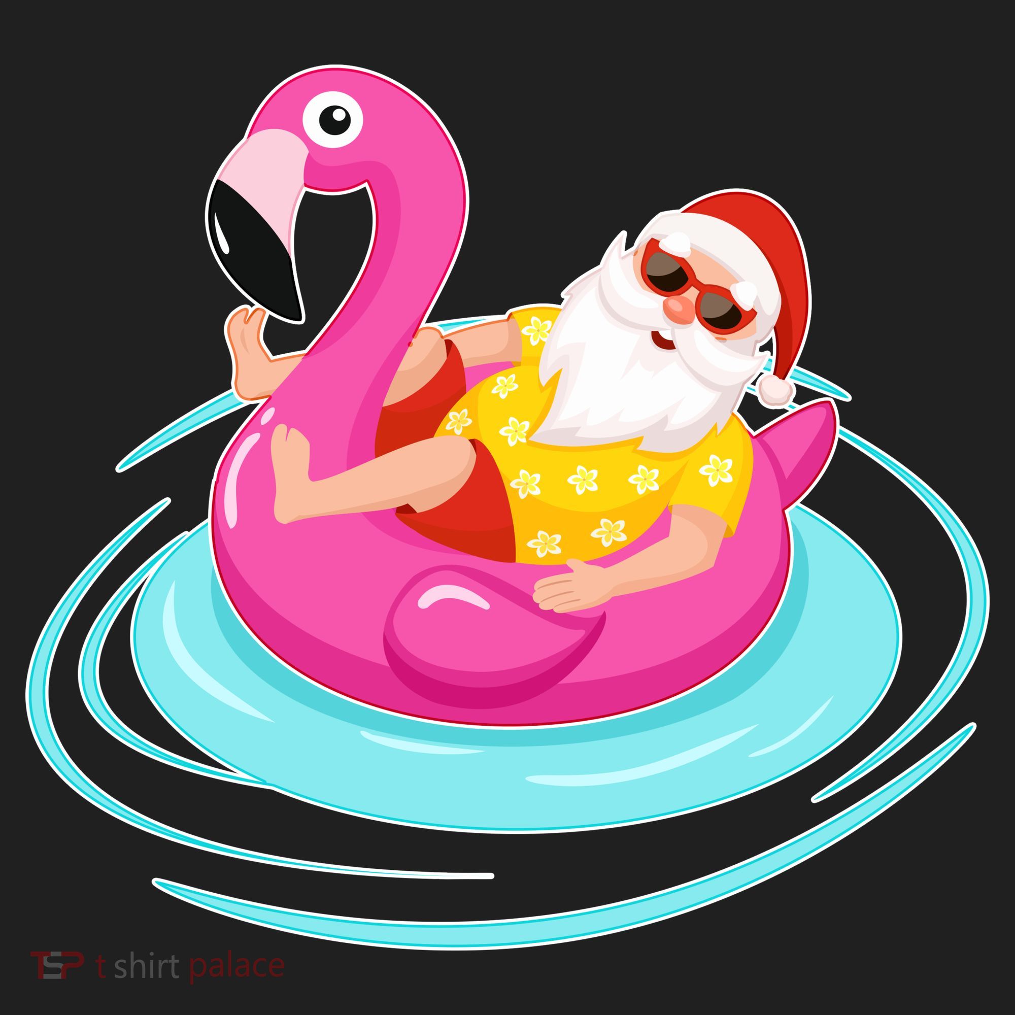 Pool Party Santa Christmas in July Beanie