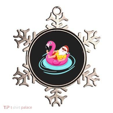 Pool Party Santa Christmas in July Ornament