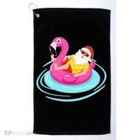 Pool Party Santa Christmas in July Golf Towel thumb 0