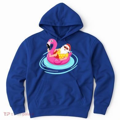 Pool Party Santa Christmas in July Hoodie