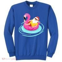 Pool Party Santa Christmas in July Sweatshirt thumb 0