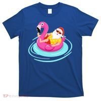 Pool Party Santa Christmas in July T-Shirt thumb 0