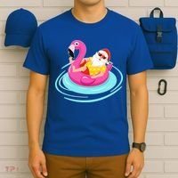 Pool Party Santa Christmas in July T-Shirt thumb 6