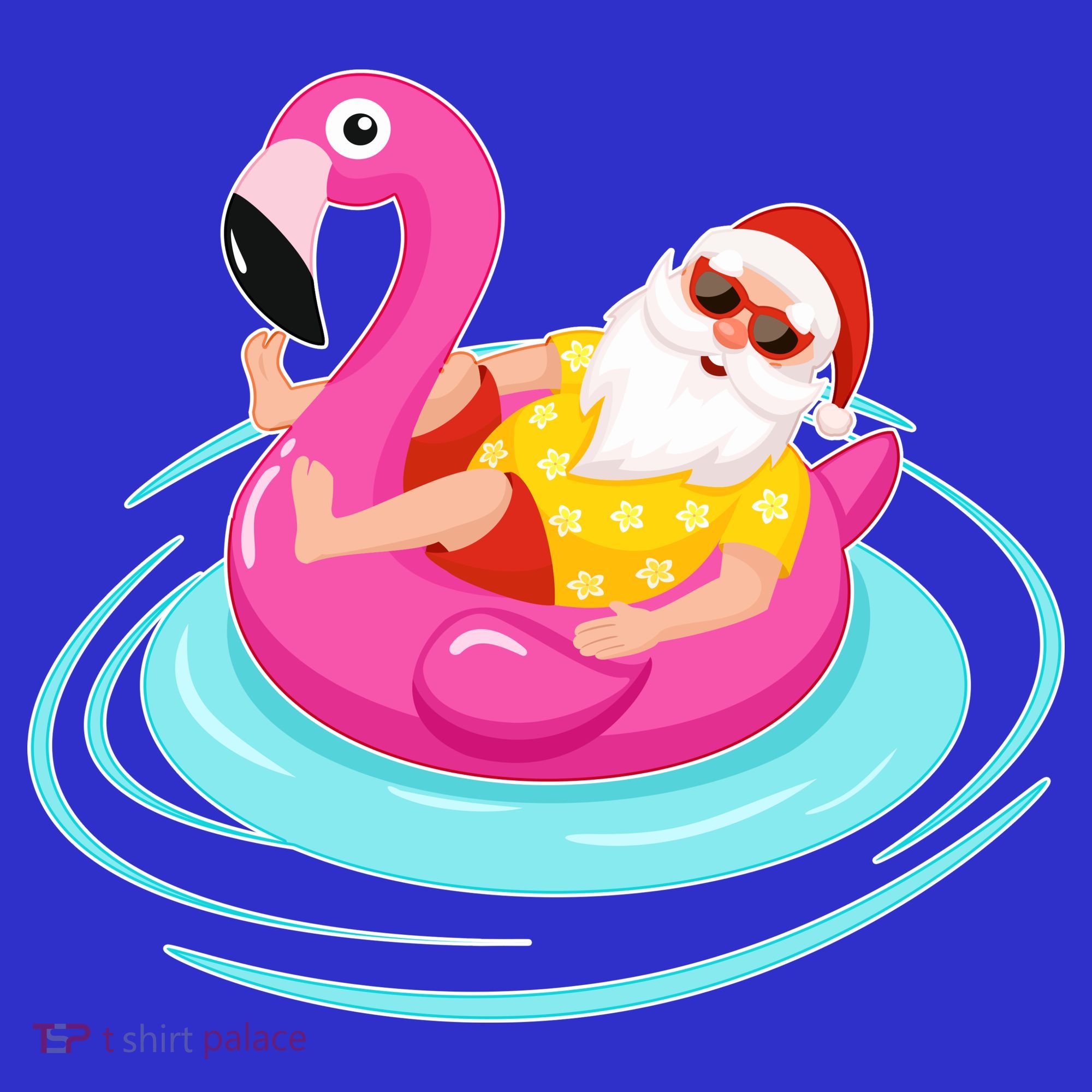 Pool Party Santa Christmas in July T-Shirt