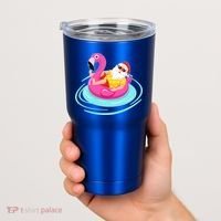 Pool Party Santa Christmas in July Tumbler thumb 2