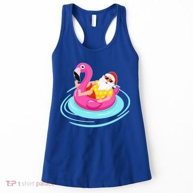 Pool Party Santa Christmas in July Women's Tank Top