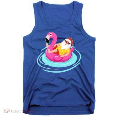 Pool Party Santa Christmas in July Tank Top