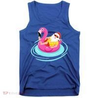 Pool Party Santa Christmas in July Tank Top thumb 0