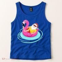 Pool Party Santa Christmas in July Tank Top thumb 2