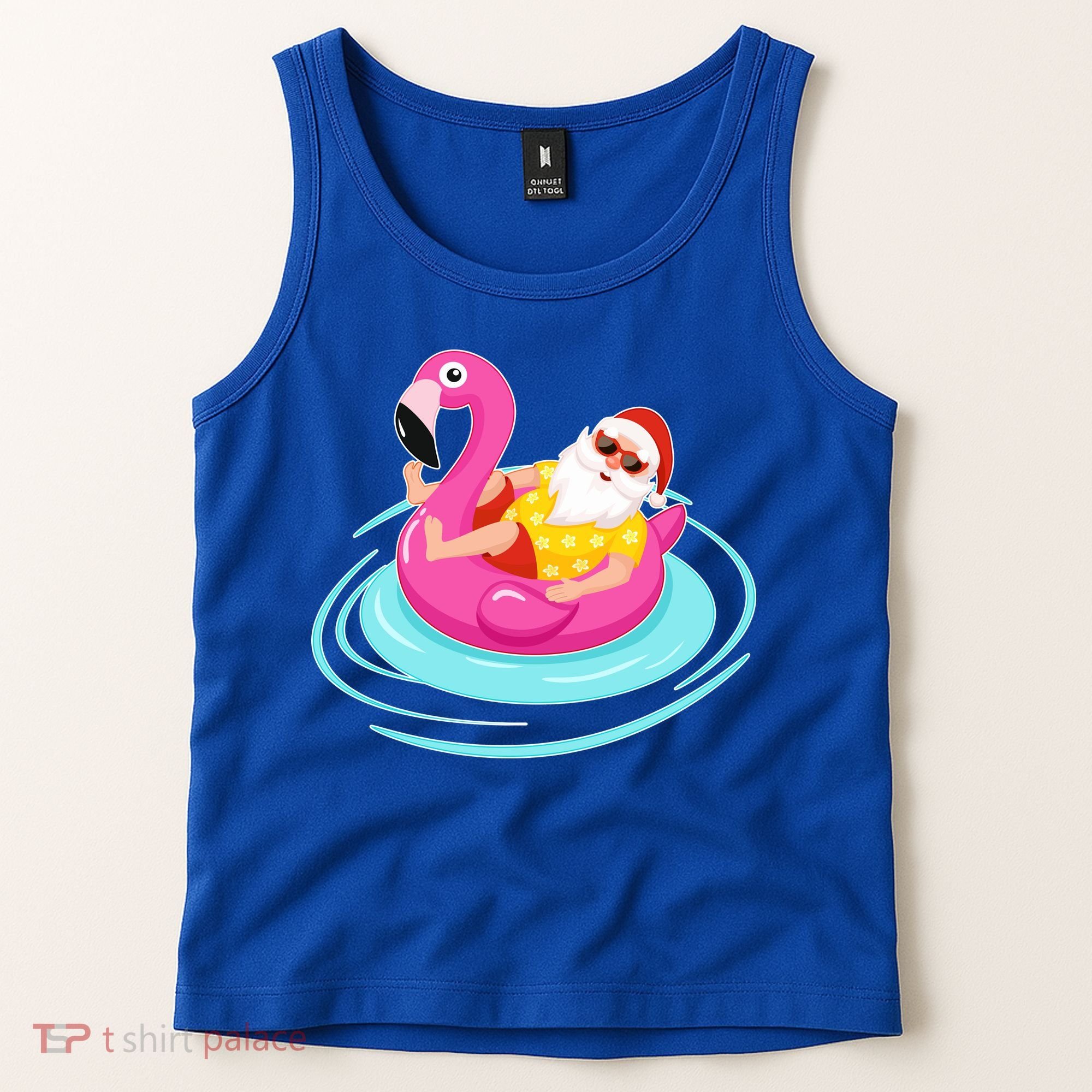 Pool Party Santa Christmas in July Tank Top