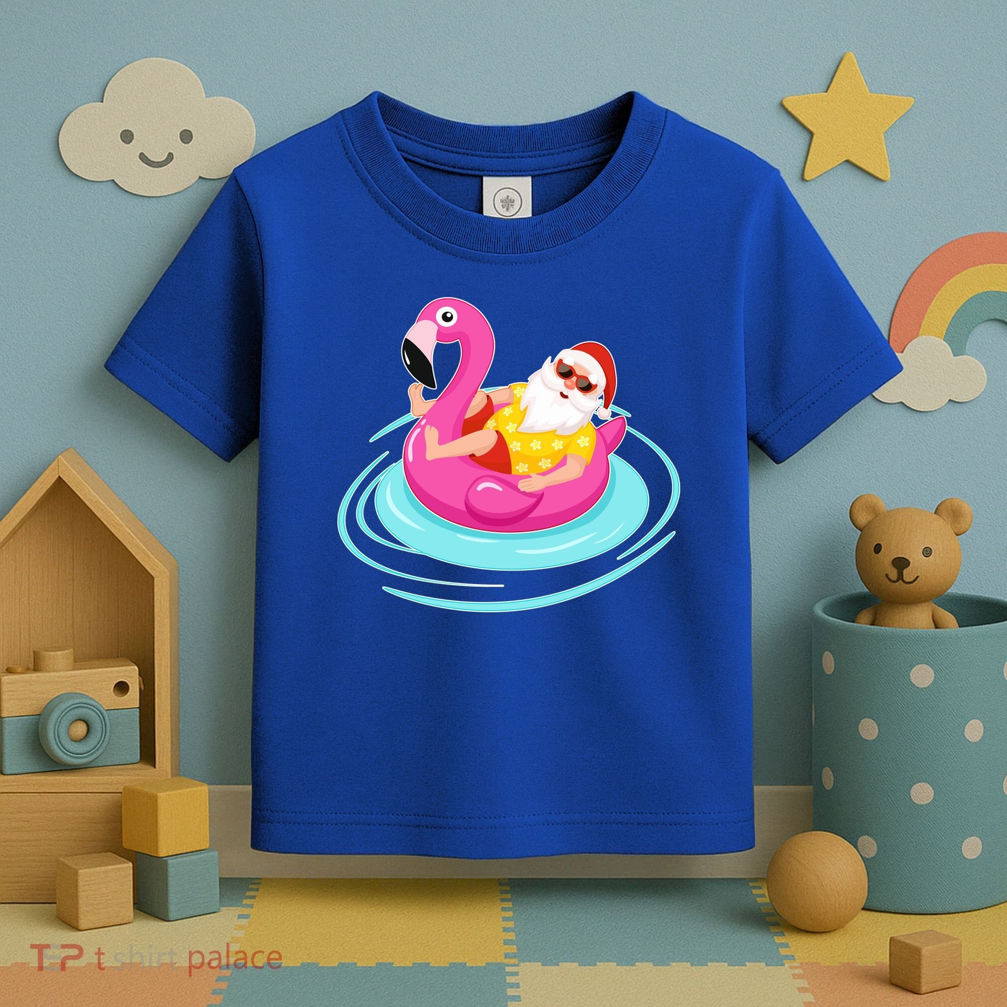 Pool Party Santa Christmas in July Toddler T-Shirt
