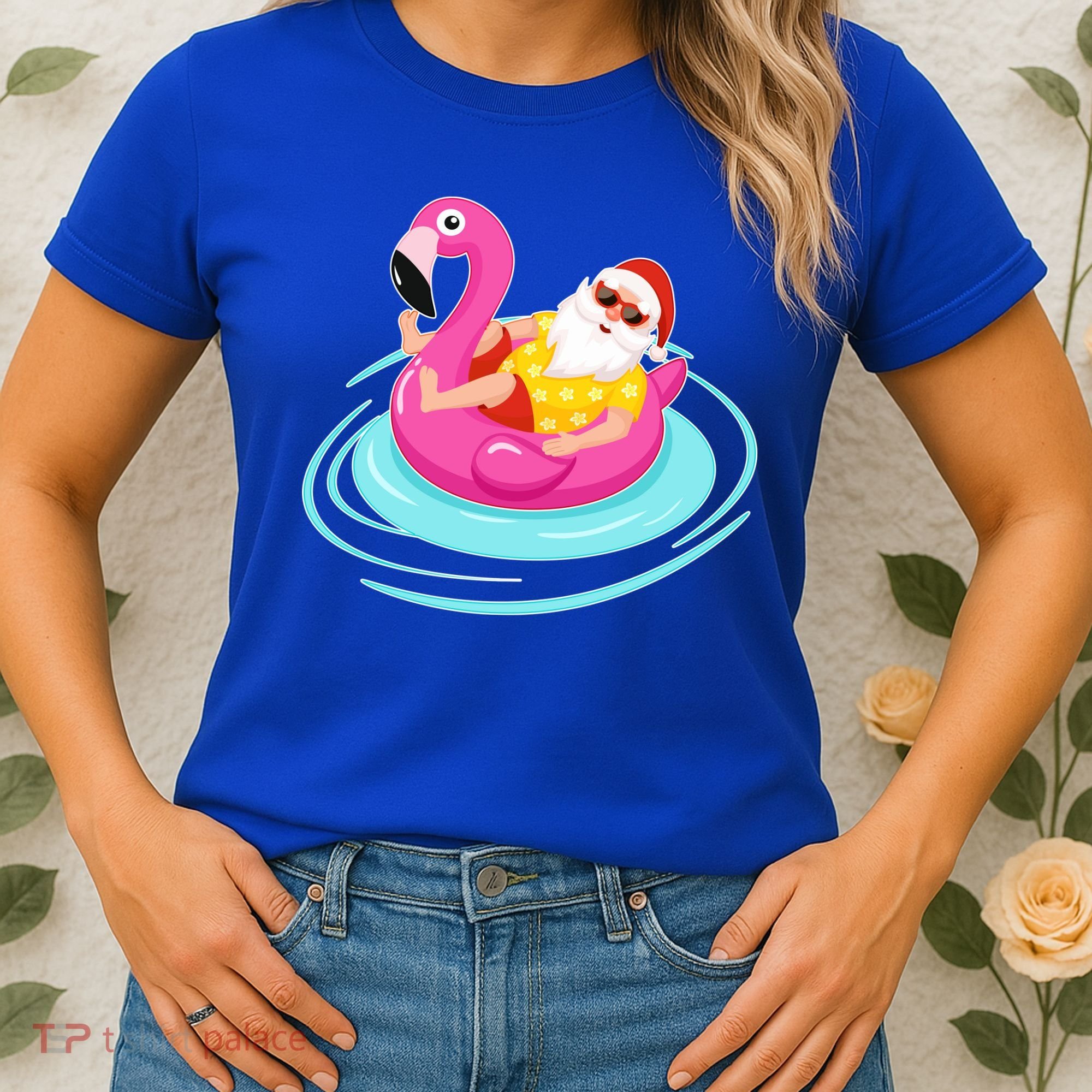 Pool Party Santa Christmas in July Women's T-Shirt