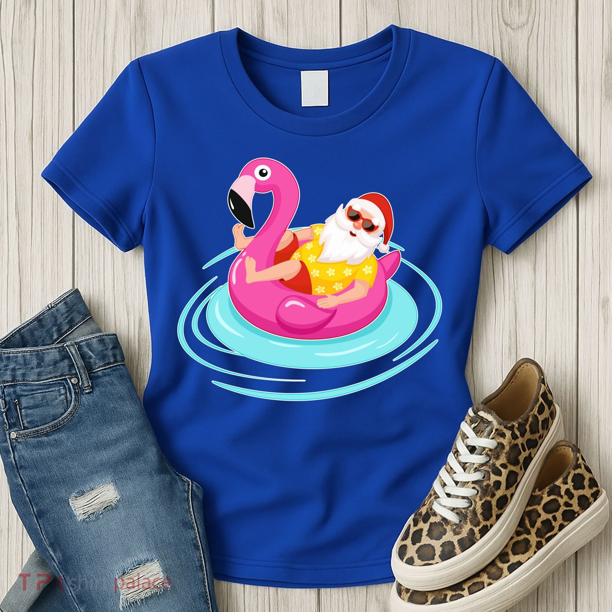 Pool Party Santa Christmas in July Women's T-Shirt