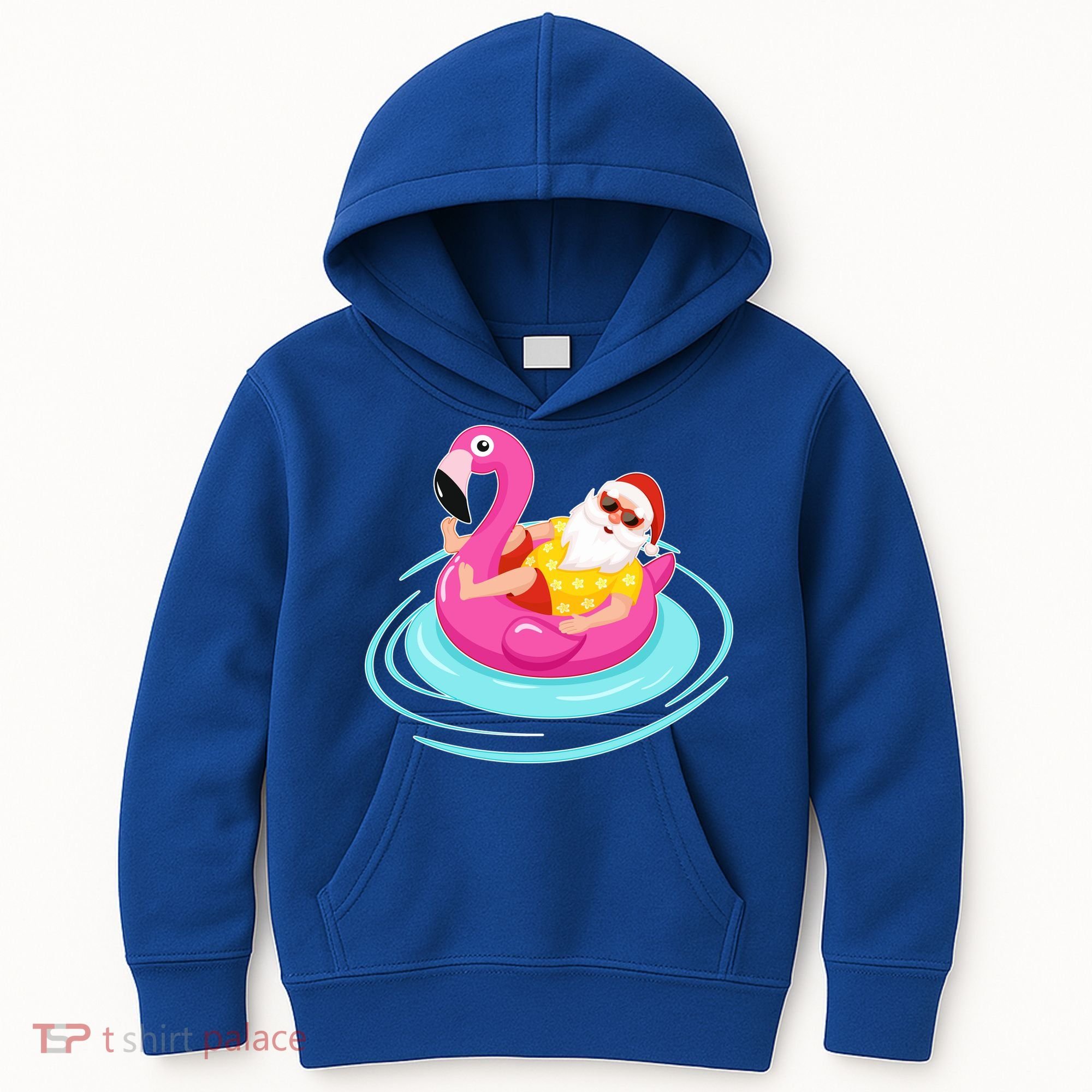 Pool Party Santa Christmas in July Kids Hoodie