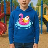 Pool Party Santa Christmas in July Kids Hoodie thumb 2