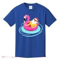 Pool Party Santa Christmas in July Kids T-Shirt thumb 0