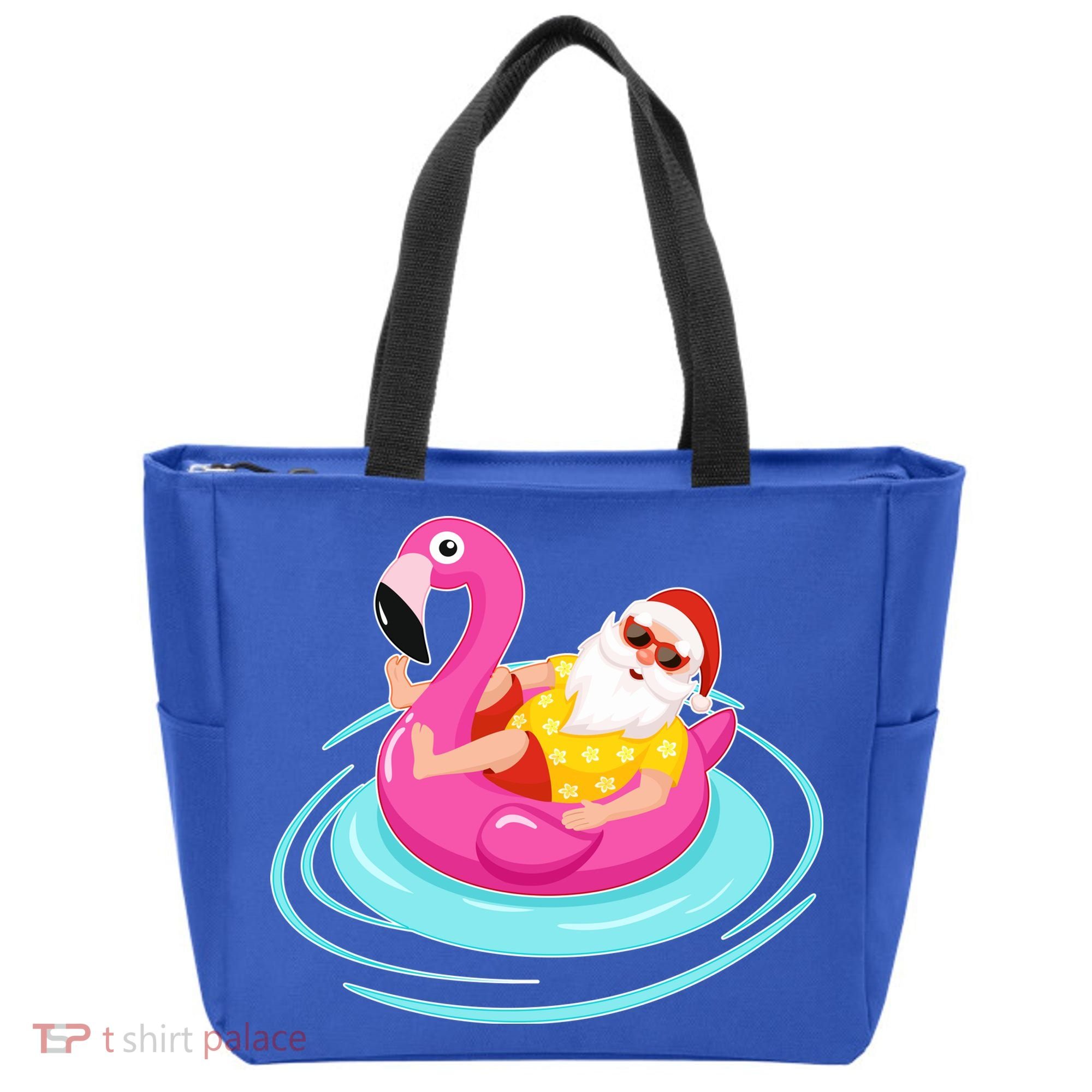 Pool Party Santa Christmas in July Tote Bag