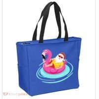 Pool Party Santa Christmas in July Tote Bag thumb 2