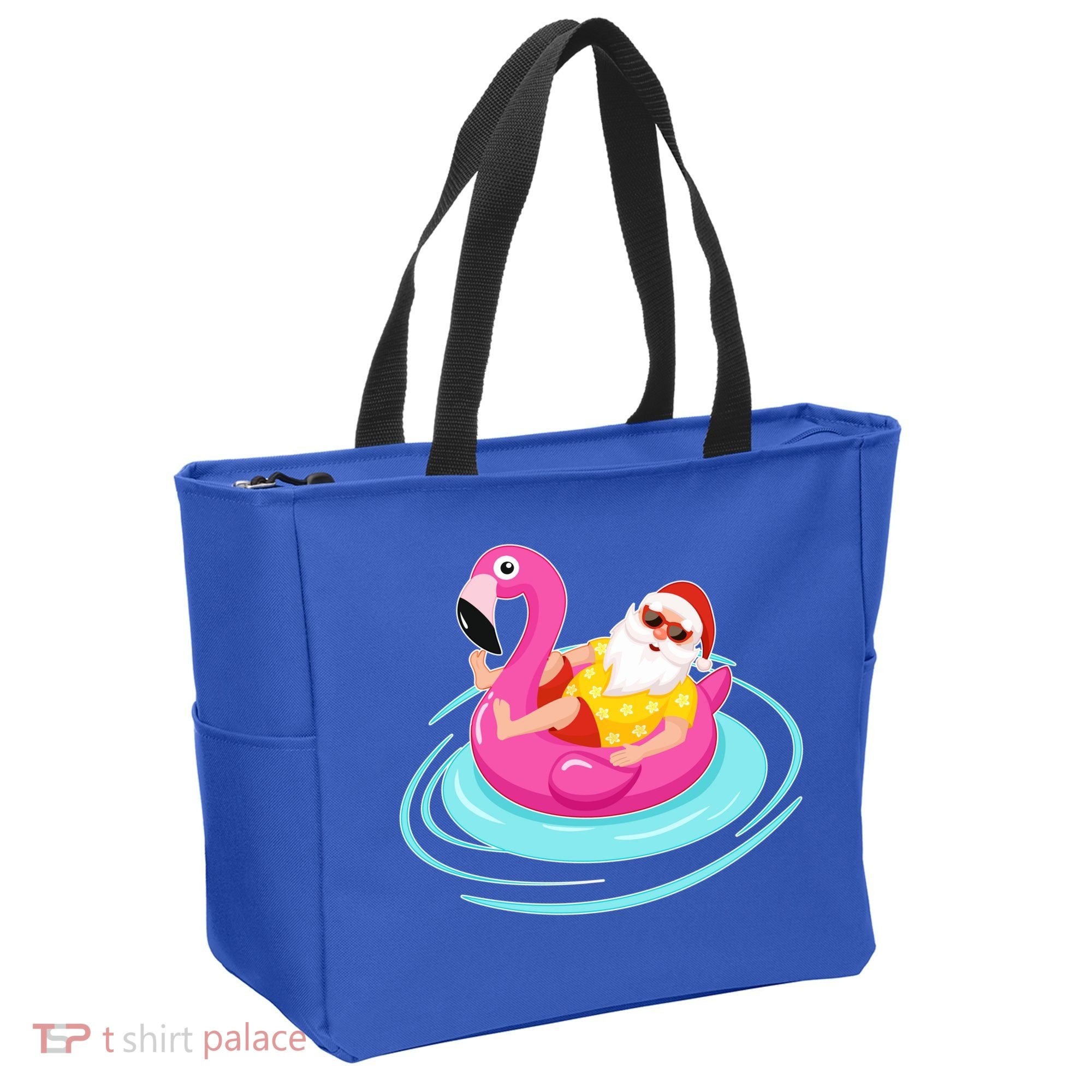 Pool Party Santa Christmas in July Tote Bag