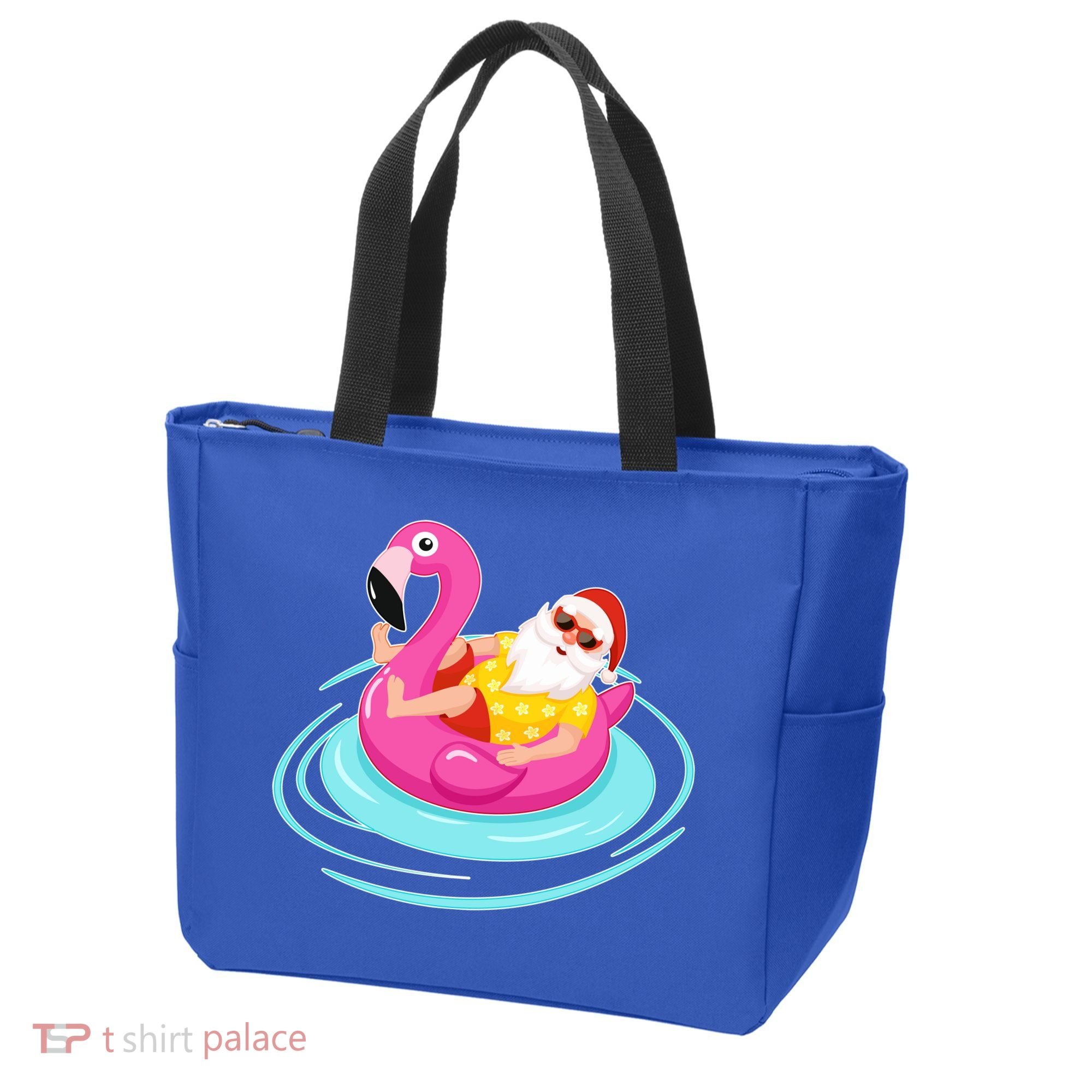 Pool Party Santa Christmas in July Tote Bag