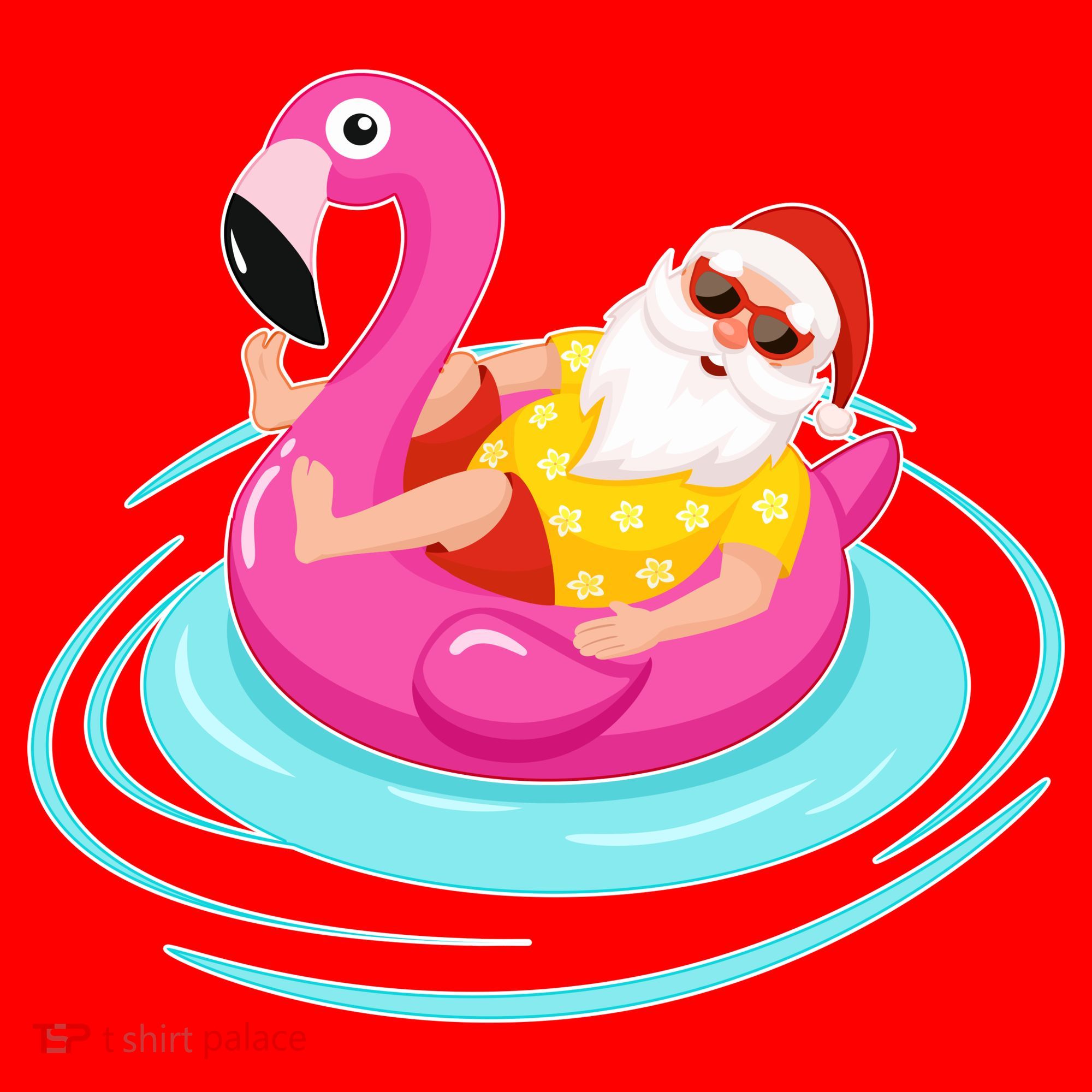 Pool Party Santa Christmas in July Santa Hat