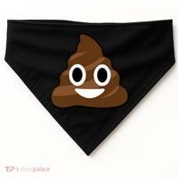 Poop Emoji Smiley Face Logo USA-Made Doggie Bandana thumb 0