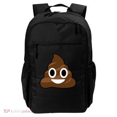 Poop Emoji Smiley Face Logo Backpack