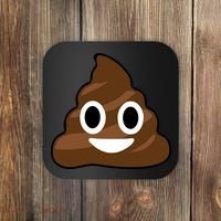 Poop Emoji Smiley Face Logo Coaster thumb 0