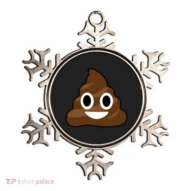 Poop Emoji Smiley Face Logo Ornament