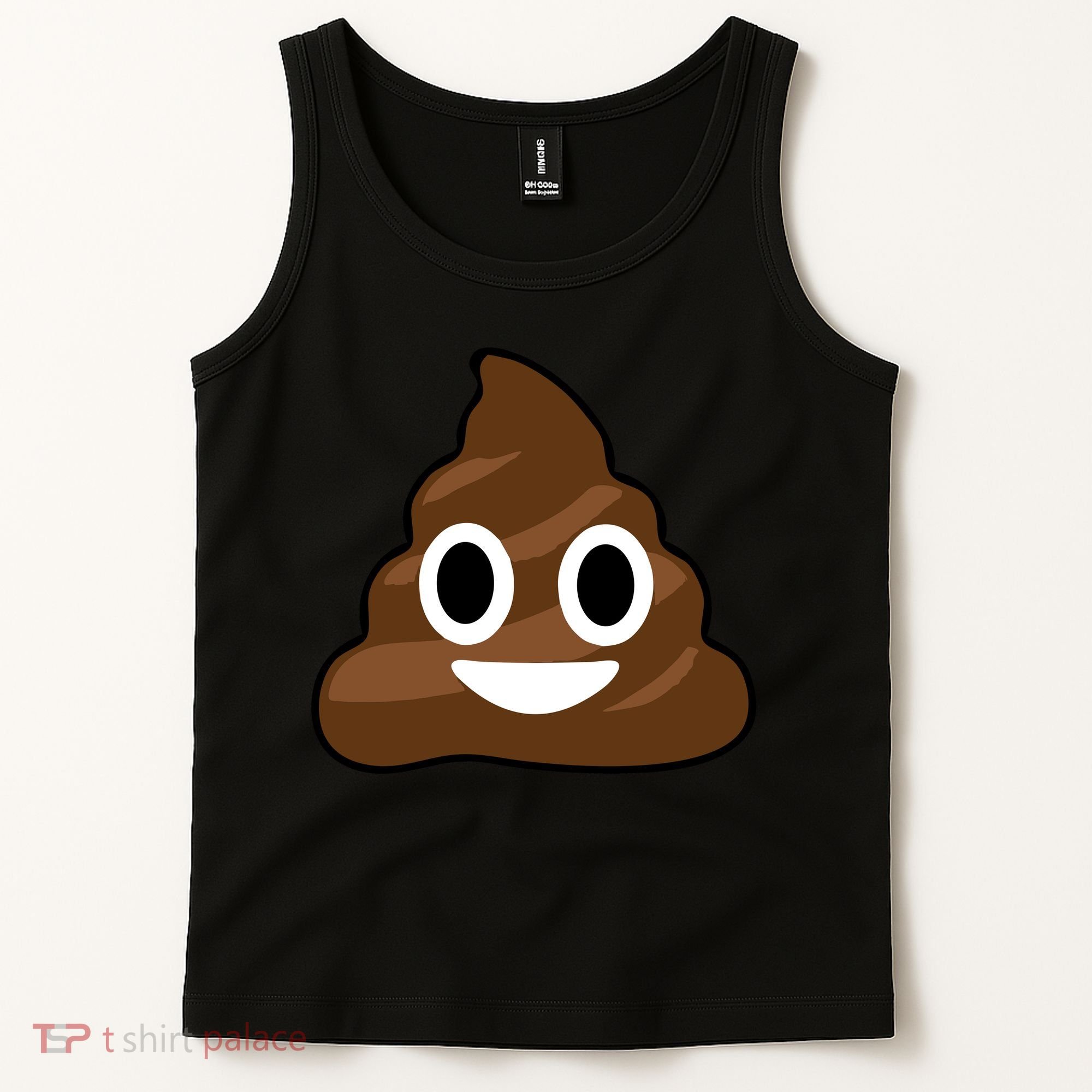 Poop Emoji Smiley Face Logo Tank Top