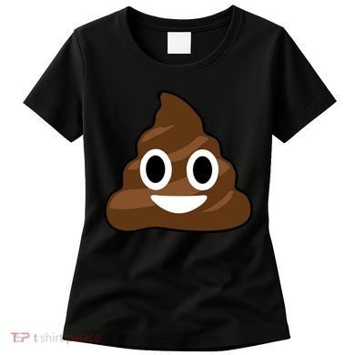 Poop Emoji Smiley Face Logo Women's T-Shirt