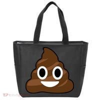 Poop Emoji Smiley Face Logo Tote Bag thumb 0