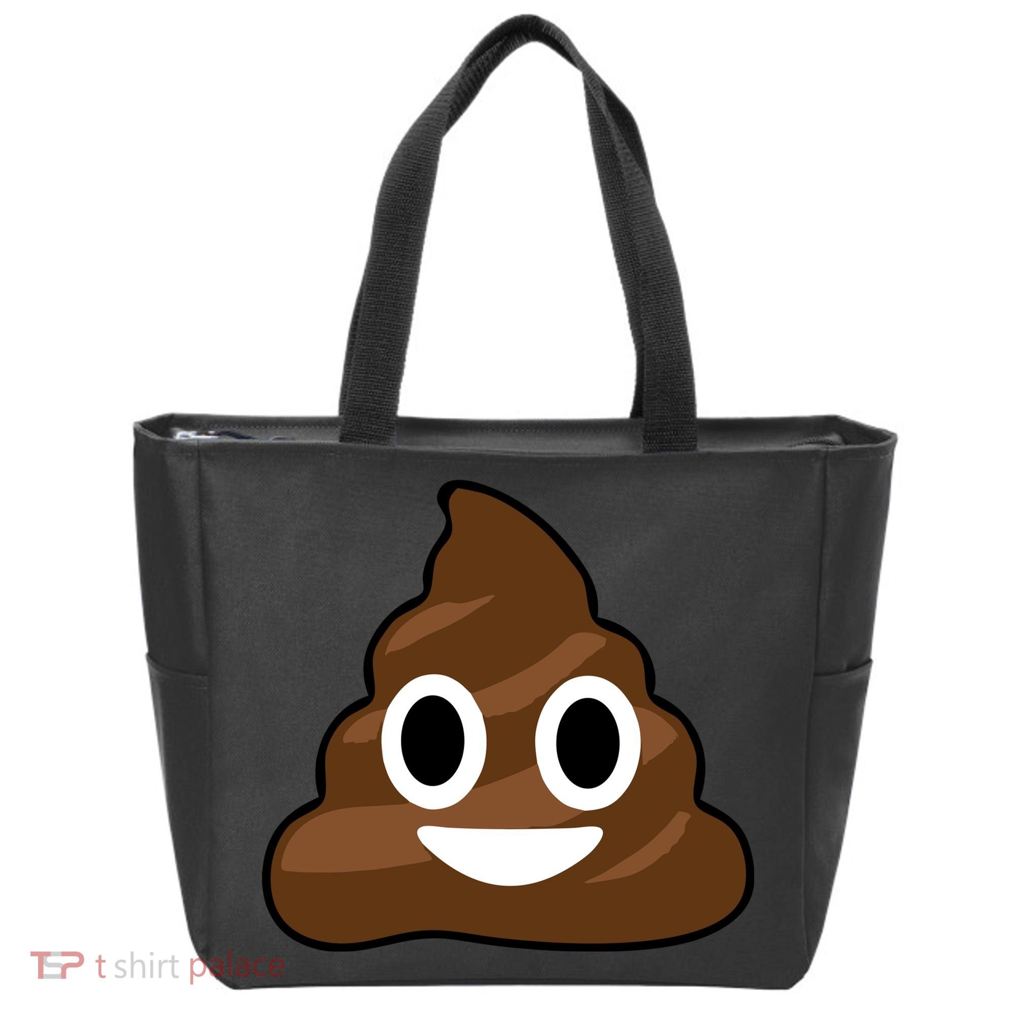 Poop Emoji Smiley Face Logo Tote Bag