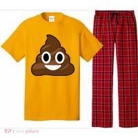Poop Emoji Smiley Face Logo Pajama Set thumb 0