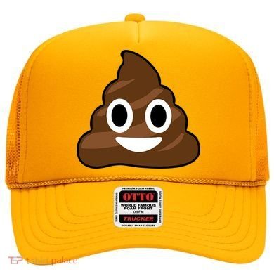 Poop Emoji Smiley Face Logo Hat